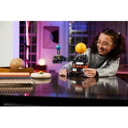 La planète Terre et la Lune en orbite