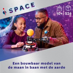 De aarde en de maan in beweging