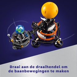 De aarde en de maan in beweging