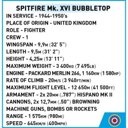 COBI - 5865 Spitfire Mk. XVI Bubbletop