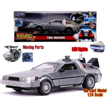 Jada - Back To The Future Part 2: 1982 De Lorean Dmc 12 - 1:24 Die-Cast Model With Lights