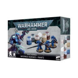 GAMES WORKSHOP - WARHAMMER 40.000 - SPACE MARINES: SET MARINES INFERNUS + COLORI