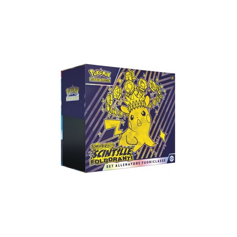 POKEMON - SET ALLENATORE FUORICLASSE - SCARLATTO E VIOLETTO - SV08 - SCINTILLE FOLGORANTI POKEMON - SET ALLENATORE FUORICLASSE - SCARLATTO E VIOLETTO - SV08 - SCINTILLE FOLGORANTI