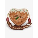 Loungefly Disney  -Borsa a tracolla Stitch ed Angel Gingerbread Heart - WDTB3082