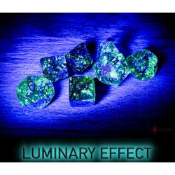 CHESSEX - SET 7 DADI POLIEDRICI - NEBULA OCEANIC/GOLD LUMINARY