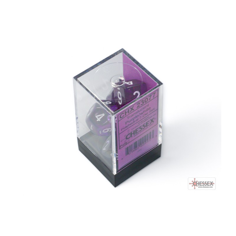 Chessex - Set 7 Dadi Poliedrici - Purple/White Chessex - Set 7 Dadi Poliedrici - Purple/White